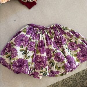 Pink chicken Floral purple Skirt